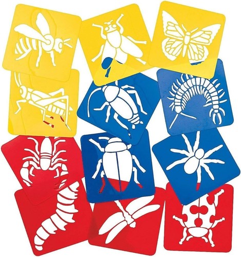 Big Bug Stencils - 12 Pieces - Educational and Learning Activities for Kids - 第 1/1 張圖片