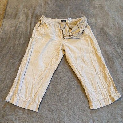 Eddie Bauer Women's Blakely Fit Capri's Size 12 Beige Khaki