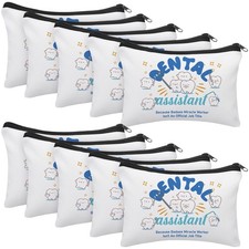 10 Pcs Happy Dental Assistant Week Appreciation Gift Dentists Cosmetic Bag Bu...