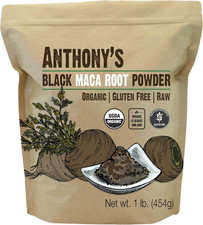 Organic Black Maca Powder, 1 Lb, Raw, Gluten Free & Non GMO