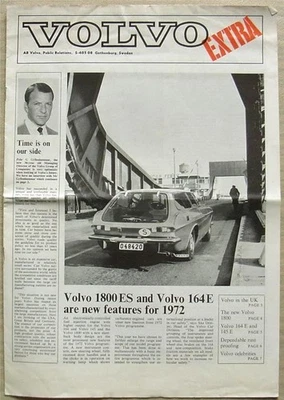 VOLVO EXTRA In House Car Publicity Magazine for Owners 1971 1800ES 164E - Image 1 of 4