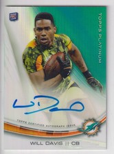 WILL DAVIS 2013 TOPPS PLATINUM FOOTBALL AUTOGRAPH AUTO ROOKIE CARD #A-WD