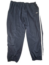 VTG Reebok Track Pants 3XLT TALL Blue Mesh Lined Elastic Waist Drawstring Men !