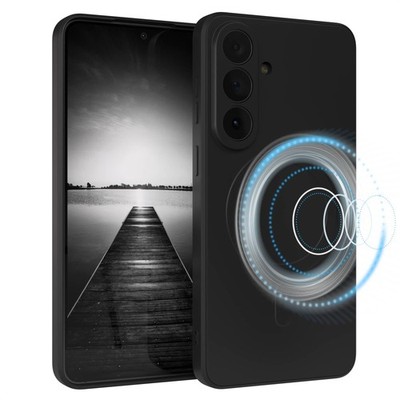 Silikonhülle magnetisch für Samsung Galaxy S26 Plus stoßfest + Schutz Schwarz