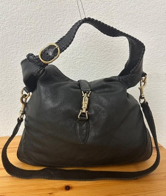 Gucci Jackie vintage bag in black grained leather