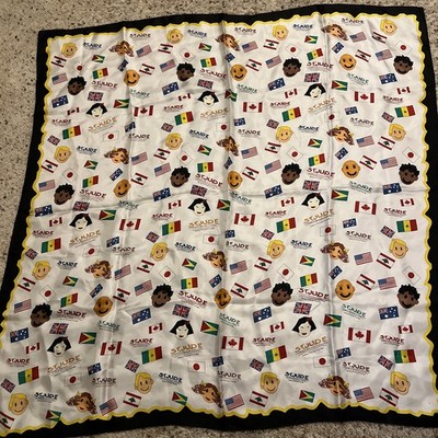 St. Jude Children's Research Hospital Womens Square Scarf White World Hope Silk