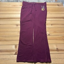 Vintage Y2K Aeropostale Aero 1987 Embroidered Fleece Flared Sweatpants - Medium