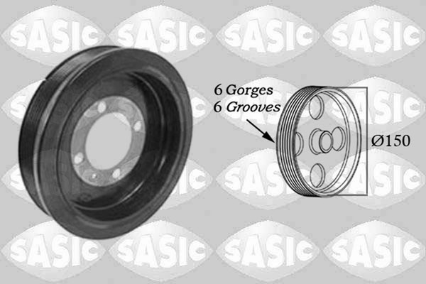 Sasic Riemenscheibe Kurbelwelle 2156062 FüR Opel A05 Zafira Meriva Corsa Astra-image