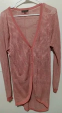 H By Halston Cardigan Sheer  Open Sweater Woman Size XS