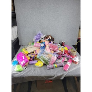 10lbs Crafting Supplies Bundle Lot Ribbons Lace Tulle String Yarn Fabric String