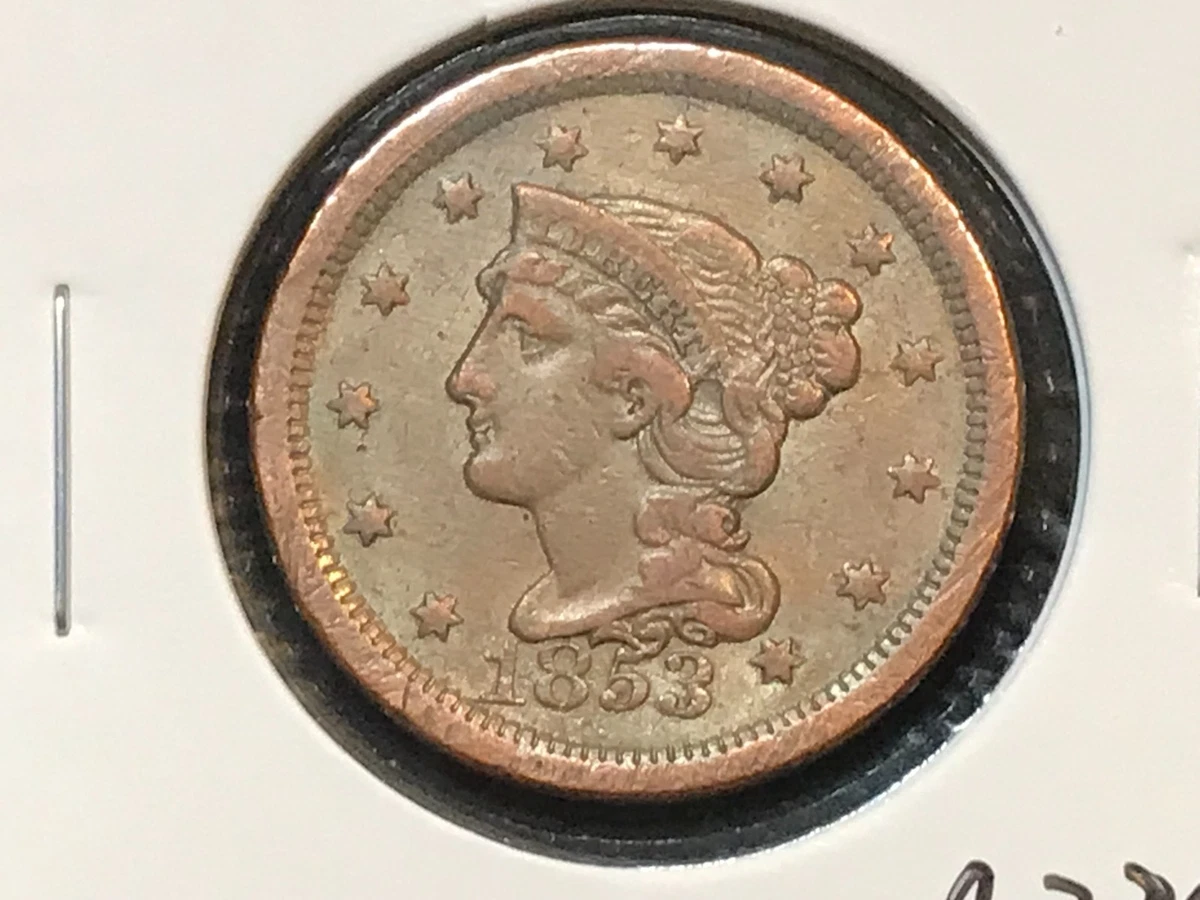 1853 Year Braided Hair Large Cents (1839-1857) for sale | eBay
