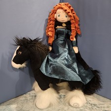 Disney Store Brave Merida Doll  Angus Horse Plush Rare Pixar Bundle