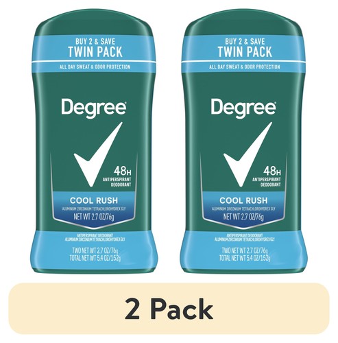 (2 Pack) Deodorante Uomo Antitraspirante Originale per Uomo Cool Rush Twin Pack, 2.7 - Foto 1 di 11