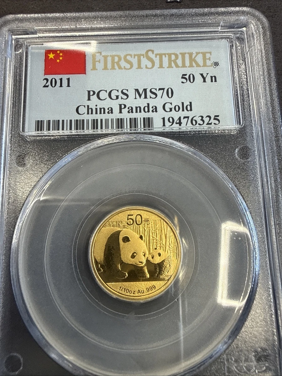 Chinese Panda MS 70 Grade PCGS Certified Gold Bullion Coins for