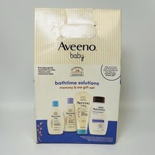 Aveeno Baby Bathtime Solutions Mommy  Me Gift Set 4-Item NEW OPEN BOX 