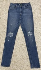 Levi's 721 Jeans Women Size 39 Distressed High Rise Skinny Stretch (29x31)