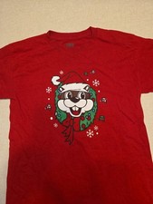 Bucees Children's T-shirt Youth Medium Rockin Christmas Tree Red
