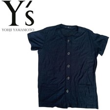 USED Y'S YOHJI YAMAMOTO 100 LINEN - SHORT SLEEVE CARDIGAN GOOD