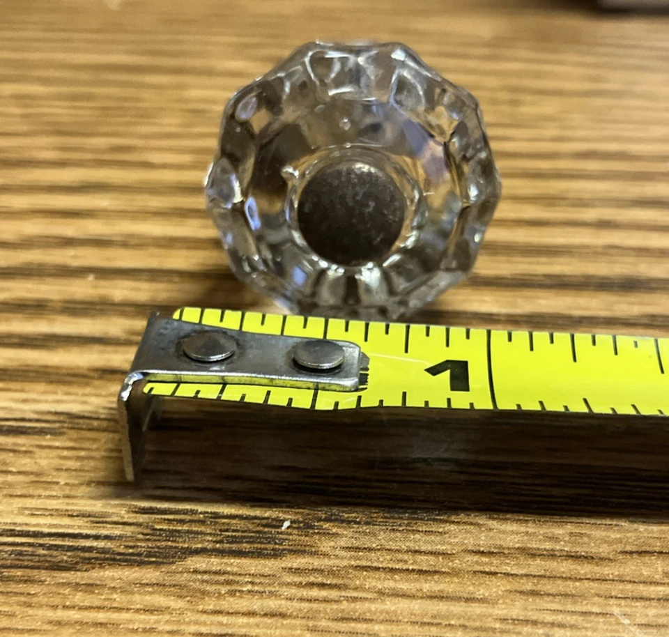 Vintage Clear Hexagon Gem Cut Glass Drawer Cabinet Knob, Free Shipping - Image 2 of 4