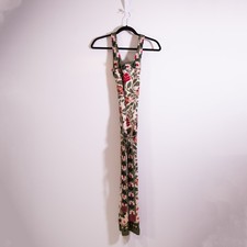 NEW Farm Rio Sand Garden Tapestry Knit Stretch Square Neck Sweater Midi Dress XS