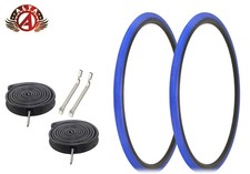 ALTA BICYCLE 700 x 28c LIGHTWEIGHT BLUE TOURING TIRES 60MM PRESTA TUBES (6pc).
