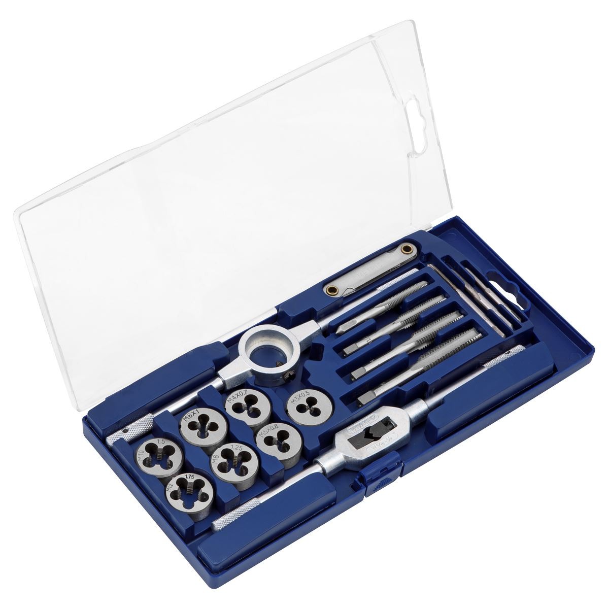 Sealey AK321 Tap Wrench & Die Set Workshop Garage 17pc Metric