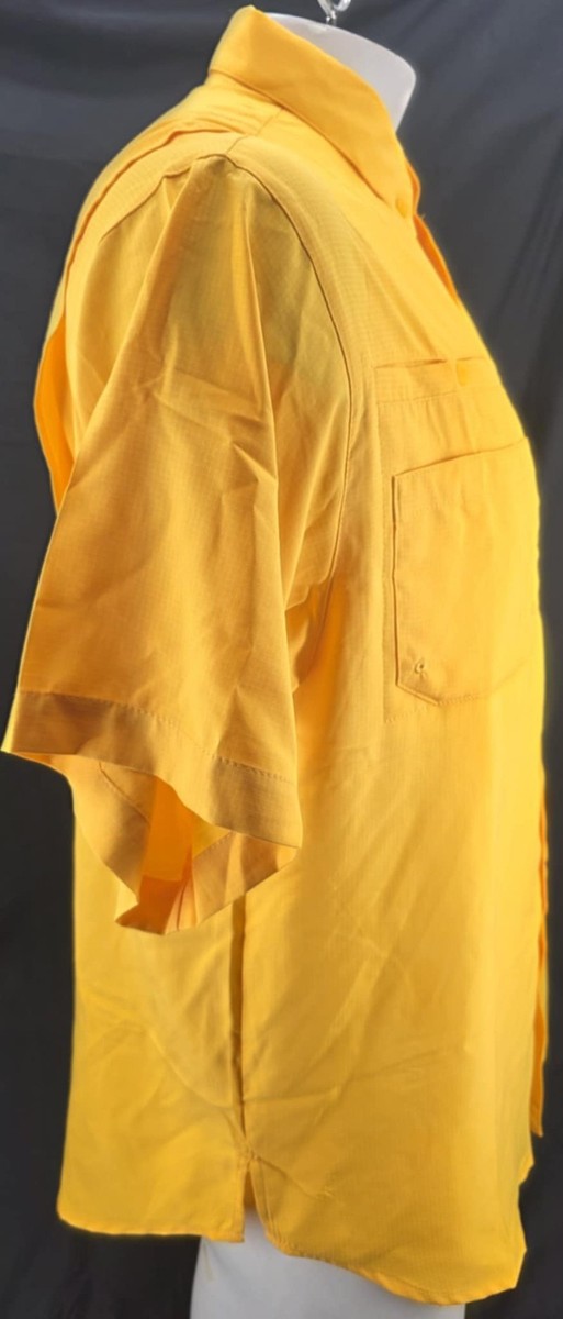 NEW Columbia PFG Short Sleeve Omni-Shield Tamiami SS Yellow