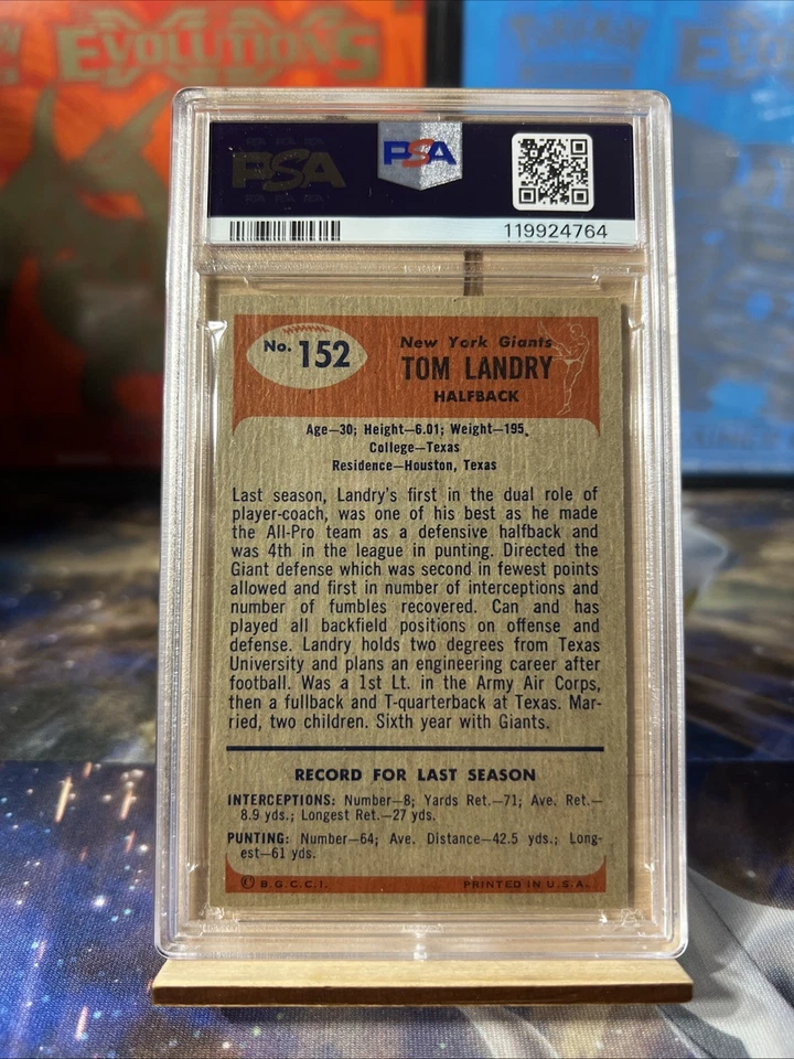 1955 Bowman - Tom Landry #152 - Image 2 of 2