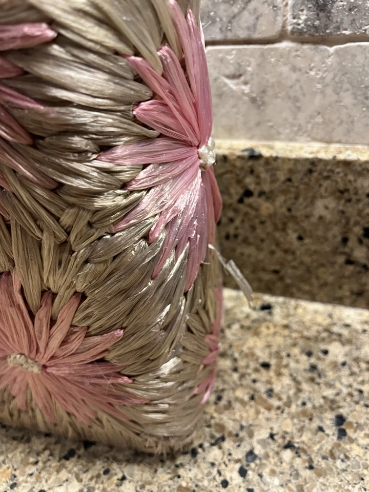 Vintage Kate Spade Cabo Straw Pink Floral Bag - Image 4 of 4