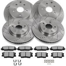 Fits Toyota For Rav4 2006 2007 2008 2.4L Brake Rotors Ceramic Pads Front Rear