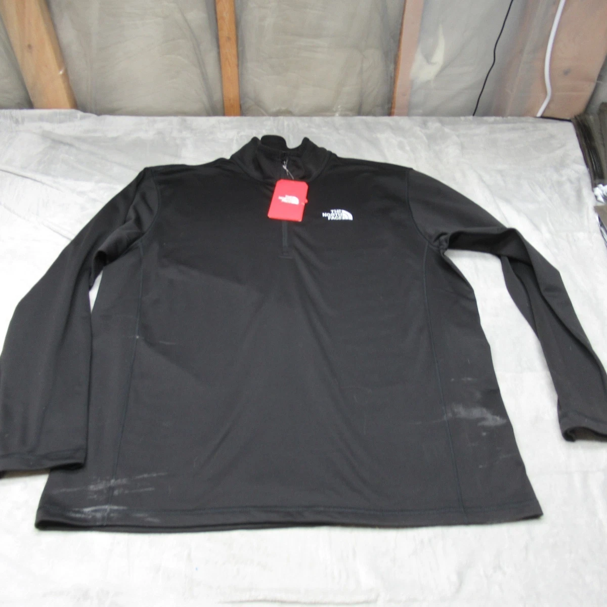 North Face Shirt Mens XXL Black Tech Glacier 1/4 Zip Base Layer