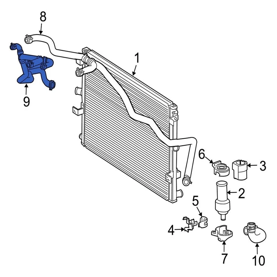 For Jaguar Super V8 2005 Jaguar C2C16212 Upper Radiator Coolant Hose - Изображение 4 из 4