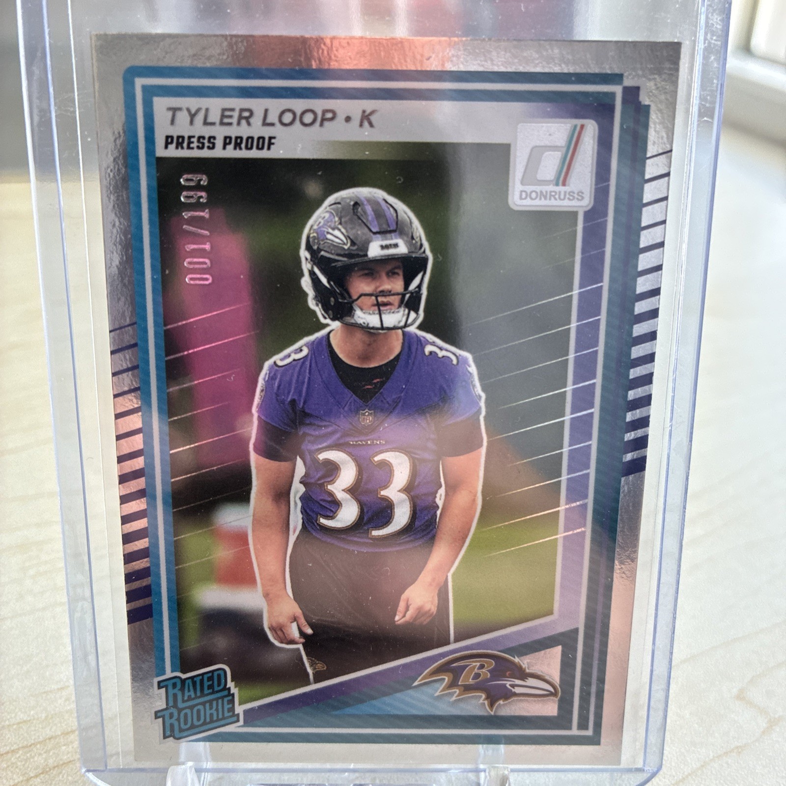 2025 Panini Donruss - Rated Rookie Tyler Loop #382 Press Proof Silver /199 (RC)