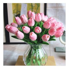 10Pcs Artificial PU Tulips Flower Arrangement Bouquets for Home Office Wedding