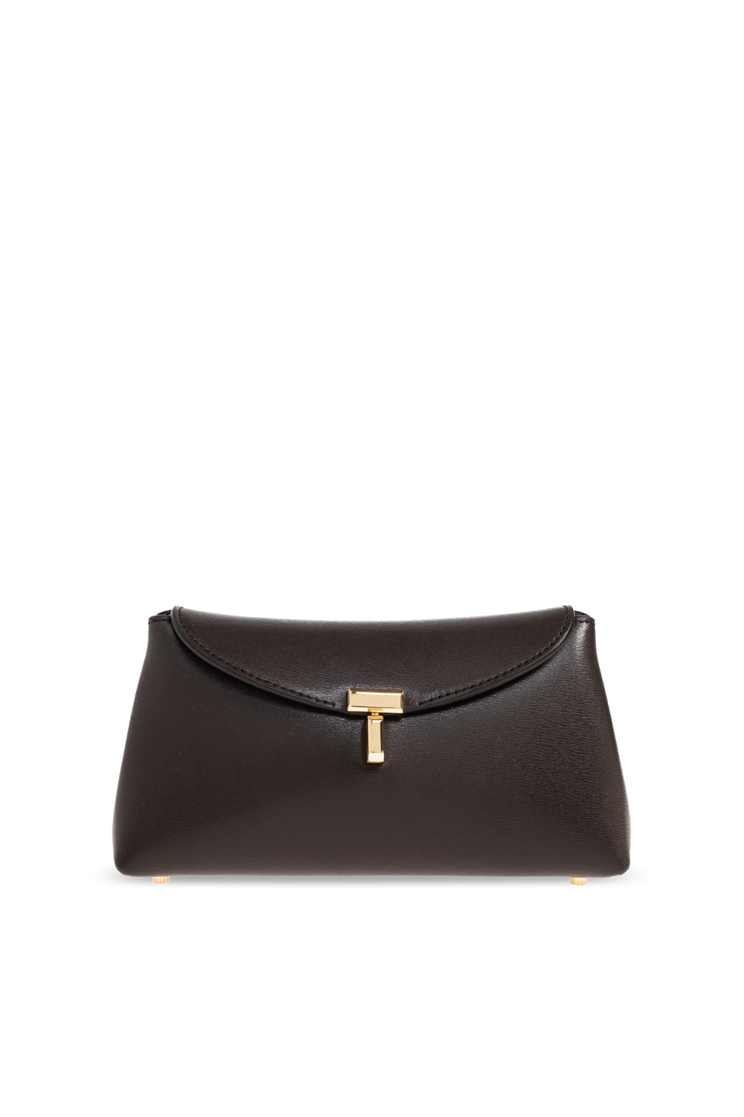 TOTEME T-Lock Brown Mini Clutch New