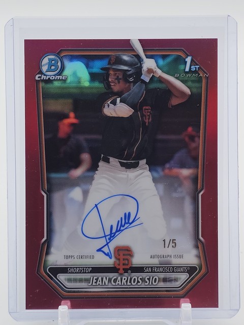 JEAN CARLOS SIO 2026 BOWMAN CHROME 1ST RED REFRACTOR AUTO 1/5 #CPA-JSL Q7313