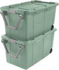 Extra Large Storage Bin, 40 Gallon Wheeled Plastic Storage Container with Handle