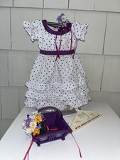 American Girl Kirsten, Midsummer Outfit: Dress, Basket, Hair Piece, Bouquet
