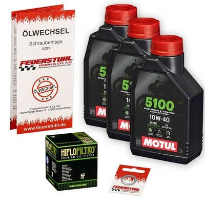 Honda CB 1000 R (SC80) 18-23, Motul 10W40 ESTER Öl + HiFlo Ölfilter, Motoröl Set
