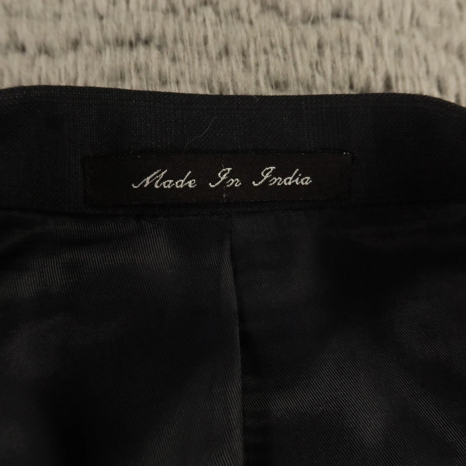 Chaqueta Claiborne M MT 42L Azul Príncipe de Gales Cuadros Glen Blazer 100% Lana Foto 3 de 4