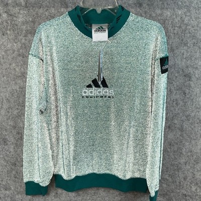Adidas EQT Reflective Crewneck Sweatshirt Equipment Green $190 Sz Small JN7146