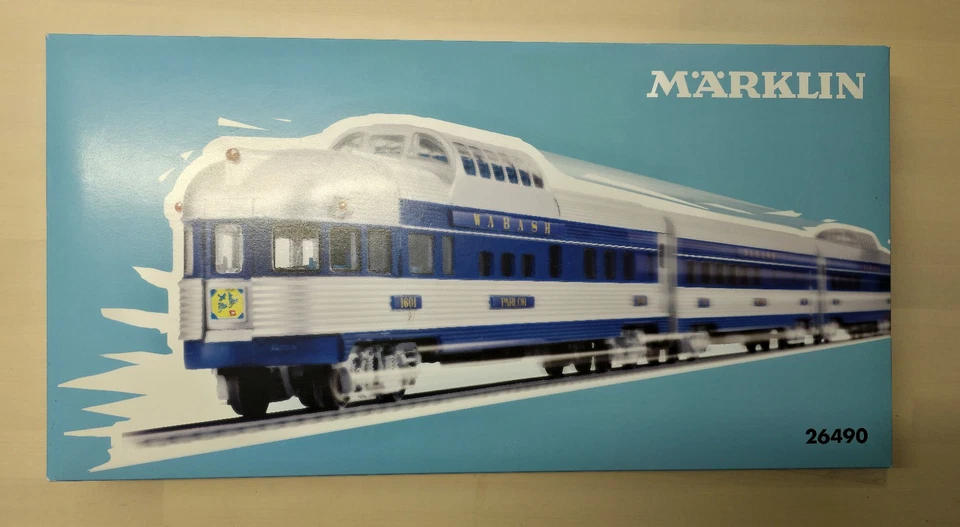 Märklin H0 26490 LIMITIERT ! US Reisezug "Blue Bird" WABASH - NEUWERTIG & OVP - Bild 2 von 4