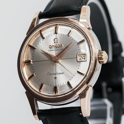 *Vintage 1962* OMEGA Constellation Cal561 Auto Pie-Pan Gold Crossline 34mm Men's