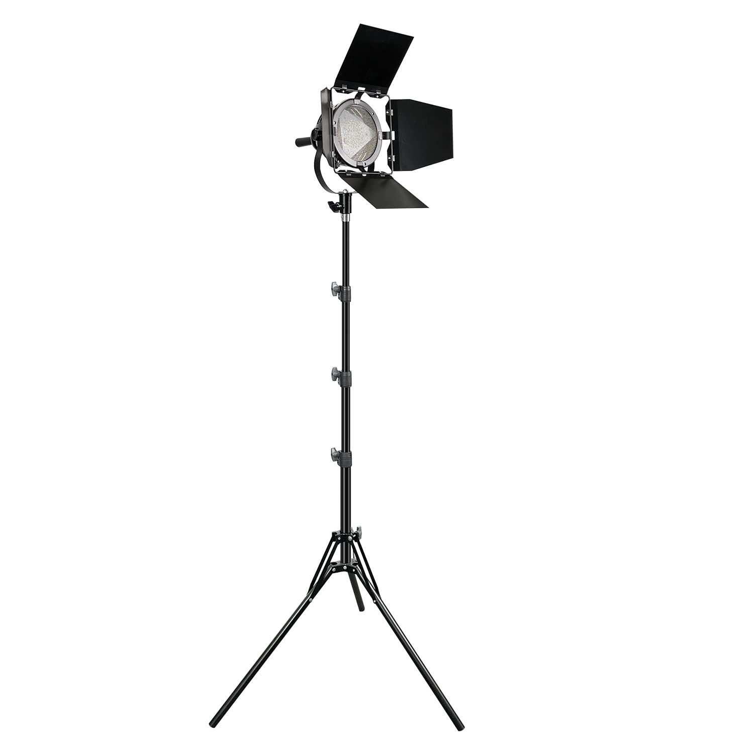 Julius Studio LED Continuous Output Light with Barndoor, 75 LED Beads, 5700K,