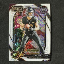 2024 Panini Select Luke McCaffrey White Sparkle #279 Club Level RC Rookie