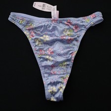 NEW Victoria's Secret VINTAGE Second Skin Satin Thong Panty S SMALL