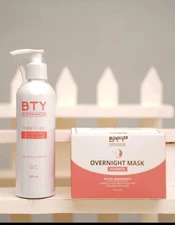BTY OVERNIGHT  MASK AND BTY INSTAGLOW TONE-UP CREAM, DUO SET LOTION