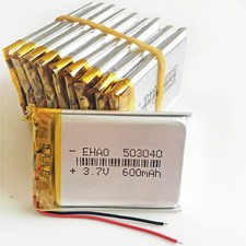10 pcs 3.7V 600mAh Lipo Polymer Rechargeable ...