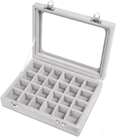 24 FäCher Damen Schmuckkasten Schmuck Box Schmuckkoffer SchmuckstäNder Aufbewahr