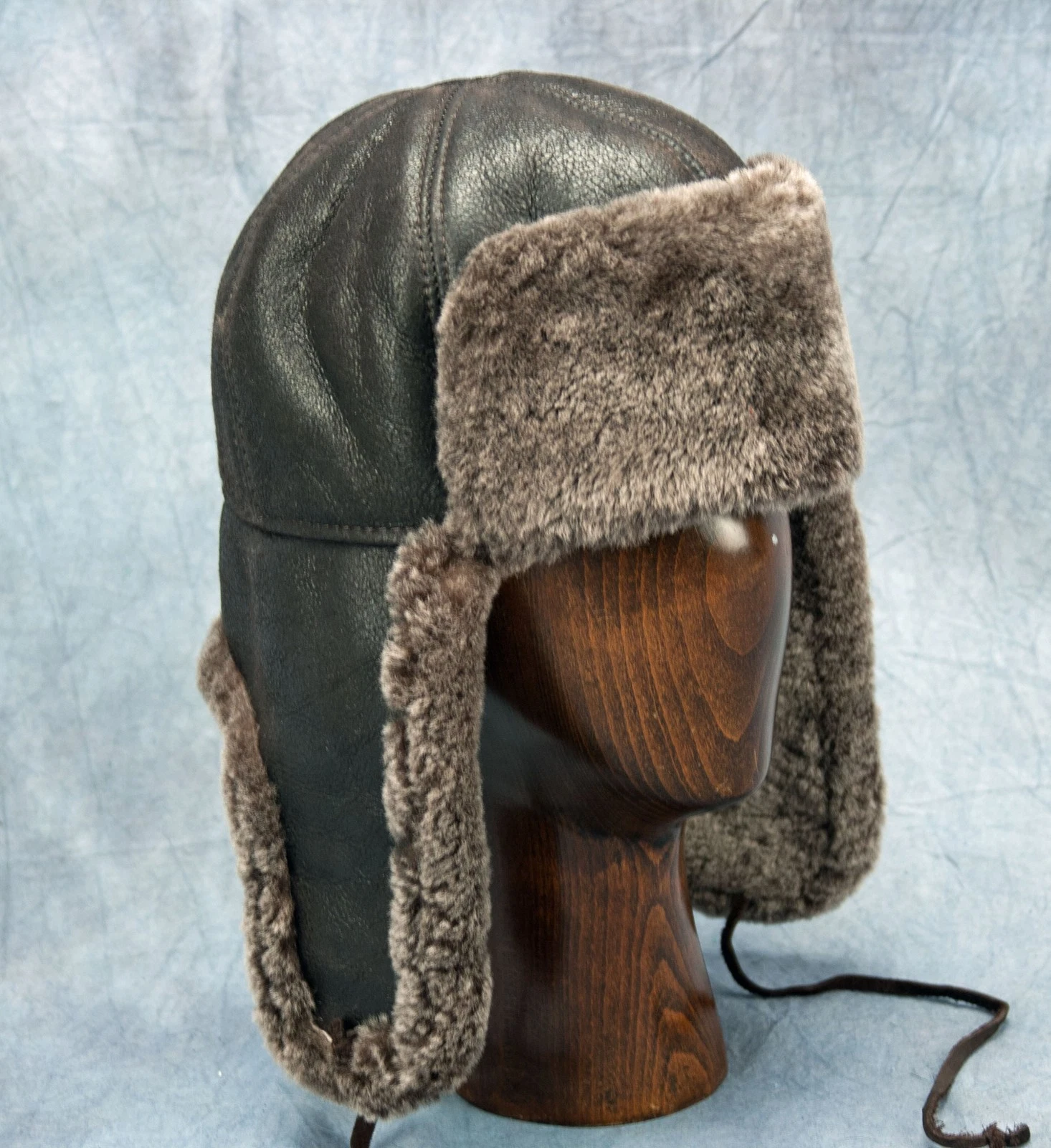NEW Aviator Hat (Brown Dark) - 100% Sheepskin by Northern Hats (SKU: 179K-BRN)